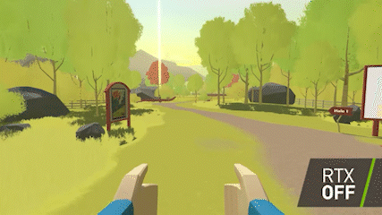 A GIF comparing regular Disc Golf and Frisbee